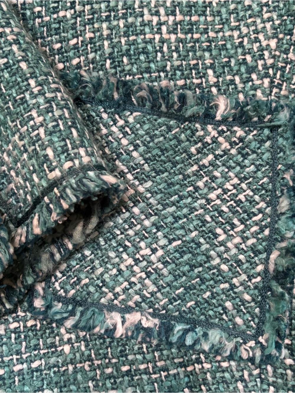 Style & Co. Teal Tweed Blazer Jacket - Picture 7 of 8